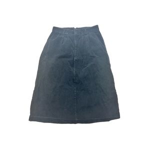 VTG 80s Hunter Glen Faded Black Corduroy Midi Maxi A line Skirt Sz S M